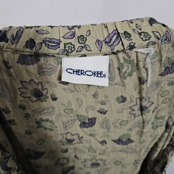 Cottagecore Prairie Floral Maxi‎ Skirt Soft Green Romantic 90s Aesthetic - Picture 8 of 8